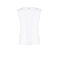 Ruimvallend mouwloos T-shirt met maxi-opdruk en stervormige studs van Rinascimento 2