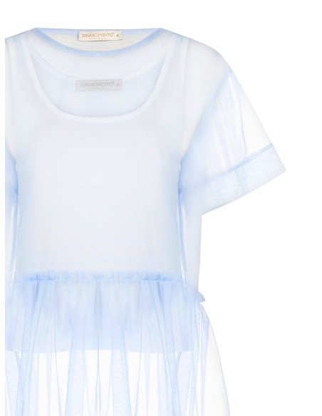 Top large en tulle avec volants et débardeur assorti inclus Rinascimento