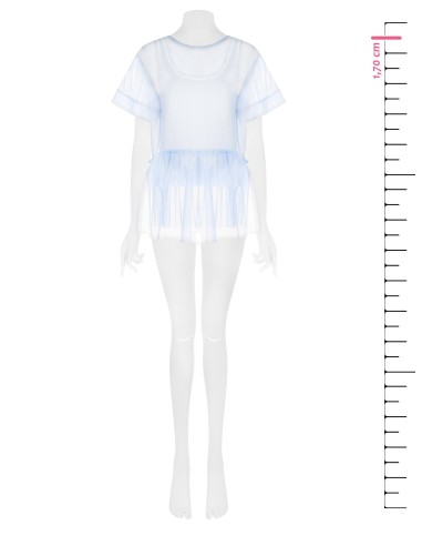Top large en tulle avec volants et débardeur assorti inclus Rinascimento