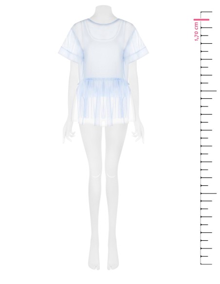 Top large en tulle avec volants et débardeur assorti inclus Rinascimento