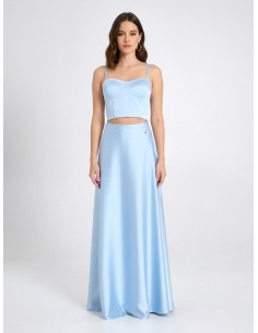 Rinascimento Satin Crop Top Corset With Cups 2