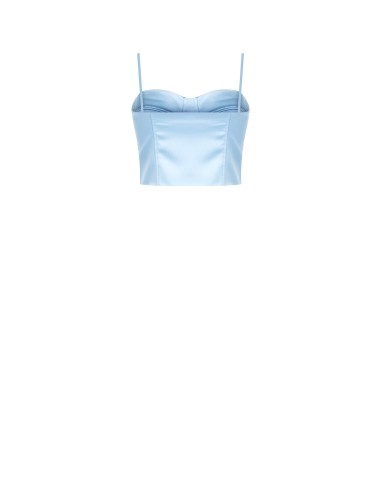 Rinascimento Satin Crop Top Corset With Cups