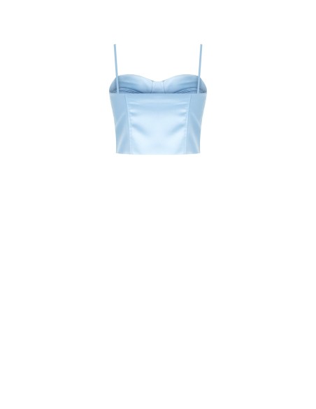 Rinascimento Satin Crop Top Corset With Cups