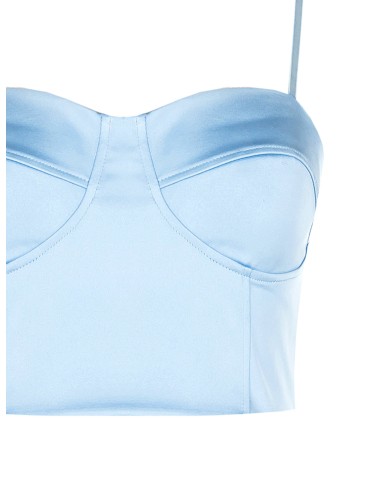Crop top-corset van satijn met cups Rinascimento