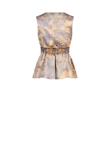 Rinascimento - Top à col en V et taille en satin