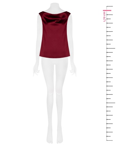 Rinascimento Heavy Satin Sleeveless Backless Top (Top sans manches en satin lourd)