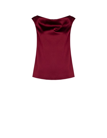 Rinascimento Heavy Satin Sleeveless Backless Top (Top sans manches en satin lourd)