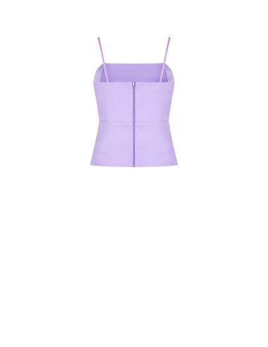 Bustier Crop Top en tissu technique avec strass Rinascimento