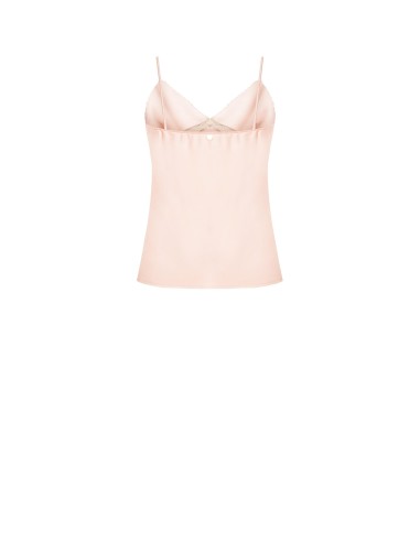 Top plissé en satin avec empiècements en dentelle Rinascimento