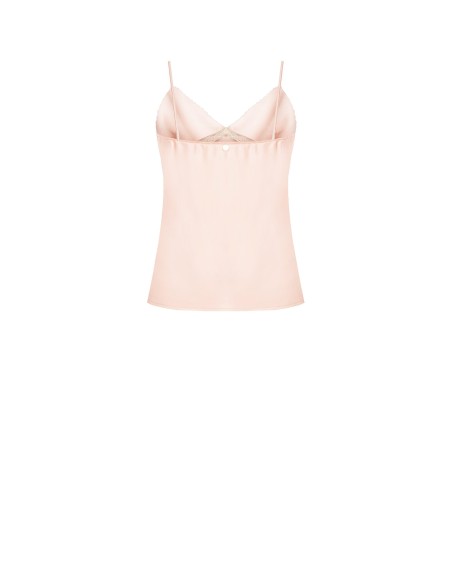 Top plissé en satin avec empiècements en dentelle Rinascimento