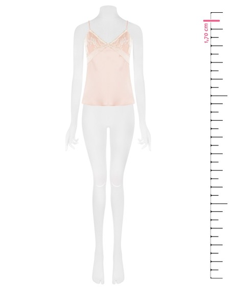 Top plissé en satin avec empiècements en dentelle Rinascimento