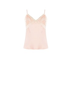 Top plissé en satin avec empiècements en dentelle Rinascimento