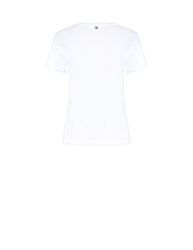 T-shirt regular en coton avec slogan laminé doré Rinascimento