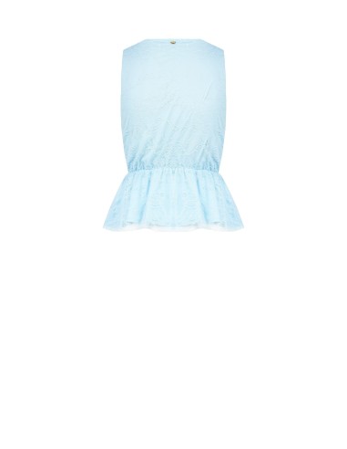Rinascimento Cross V-Neck Lace Peplum Top