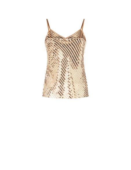 Top en maille fluide recouvert de paillettes Rinascimento