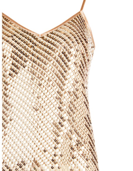 Top en maille fluide recouvert de paillettes Rinascimento