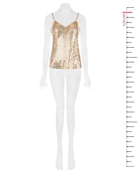 Top en maille fluide recouvert de paillettes Rinascimento