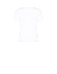 T-shirt regular en coton avec imprimé chat portant des lunettes en strass Rinascimento 2