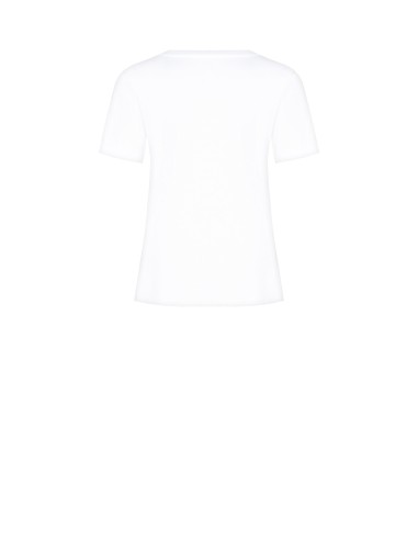 Regular T-shirt van katoen met tennisbeertjeprint en strasssteentjes van Rinascimento