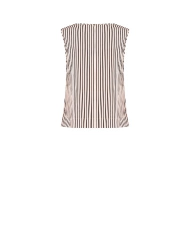 Rinascimento - Top sans manches large en satin rayé