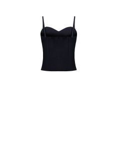 Top bustier en tissu technique avec épingles en forme de nœud ornées de strass Rinascimento 2