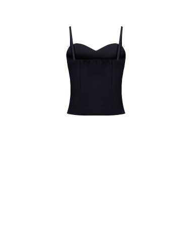 Top bustier en tissu technique avec épingles en forme de nœud ornées de strass Rinascimento