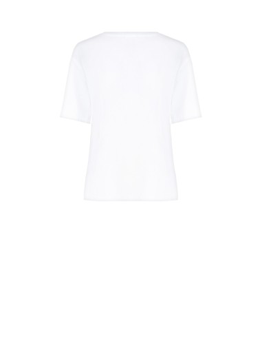 Oversized katoenen T-shirt met kersenprint van Rinascimento