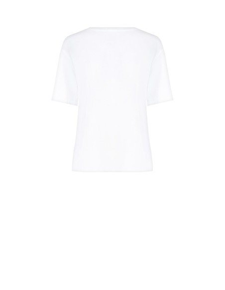 T-shirt oversize en coton avec imprimé cerises Rinascimento