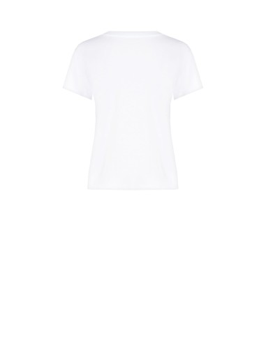 Ruim katoenen T-shirt met Bunny-print en parels van Rinascimento