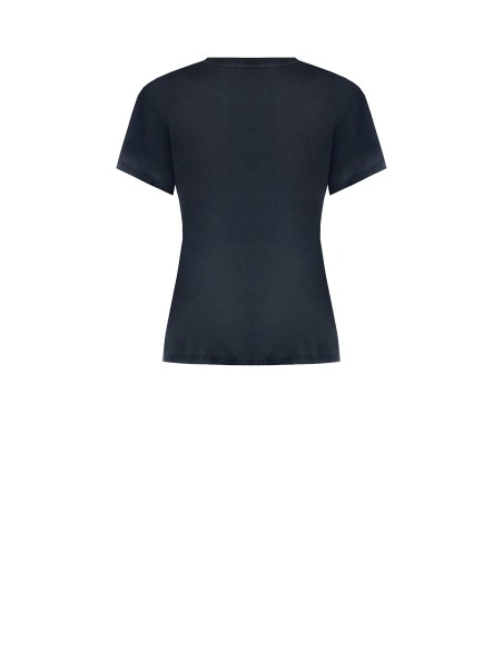 Regular T-shirt van katoen met vintage baseballprint van Rinascimento