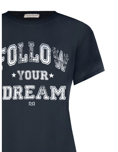 T-Shirt régulier en coton avec impression vintage style baseball Rinascimento