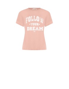 T-shirt regular en coton avec imprimé style baseball vintage Rinascimento