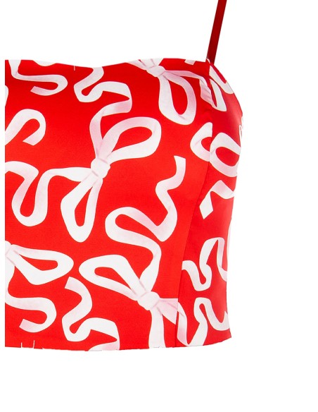 Cropped bustiertop met strikjesmotief Rinascimento