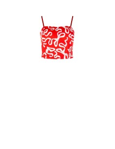 Crop top bustier à motif nœuds Rinascimento