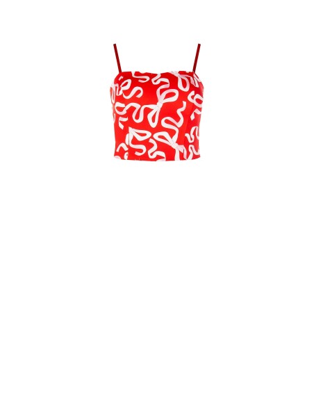 Cropped bustiertop met strikjesmotief Rinascimento