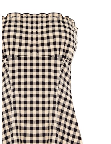Top long bandeau à imprimé carreaux Rinascimento