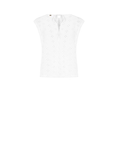 Blouse ample en georgette brodée de fleurs Rinascimento