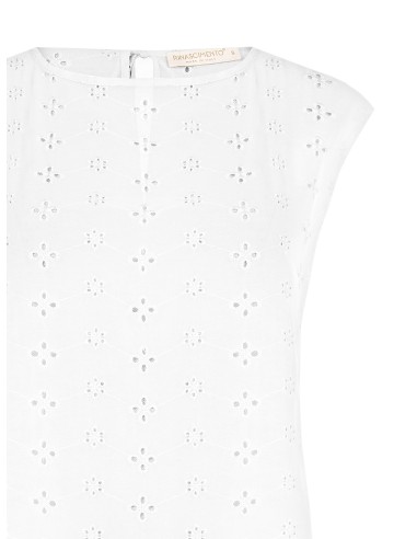 Blouse ample en georgette brodée de fleurs Rinascimento