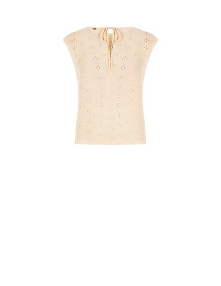 Blouse ample en georgette brodée de fleurs Rinascimento