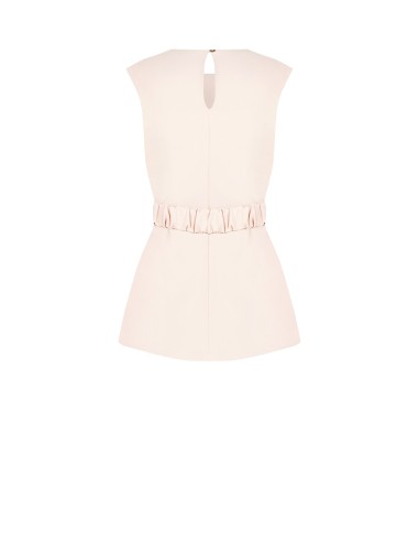 Top long en tissu fluide avec ceinture élastiquée assortie et bretelles Rinascimento