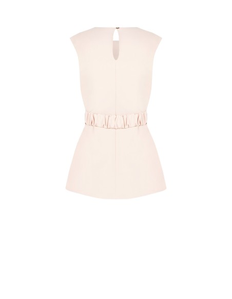 Top long en tissu fluide avec ceinture élastiquée assortie et bretelles Rinascimento