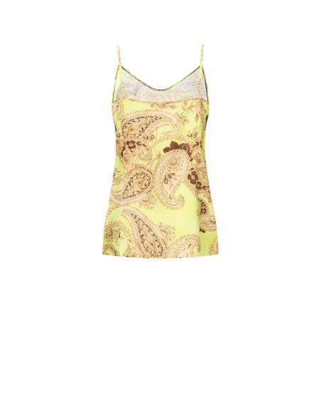Top fluide en satin imprimé Rinascimento