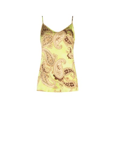 Top fluide en satin imprimé Rinascimento