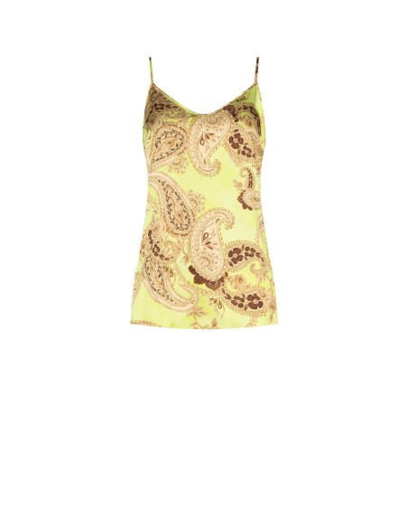 Top fluide en satin imprimé Rinascimento