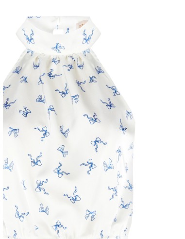 Top en satin motif nœuds Rinascimento