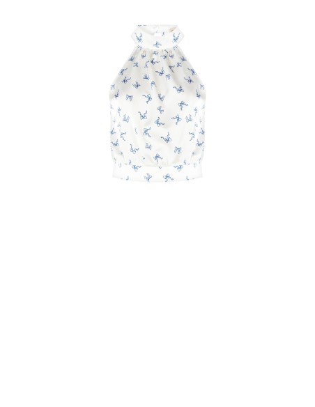 Top en satin motif nœuds Rinascimento