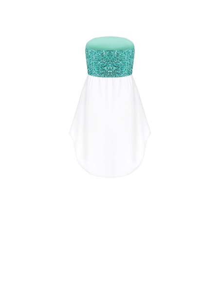 Strapless blouse met paillettenbedekt detail Rinascimento