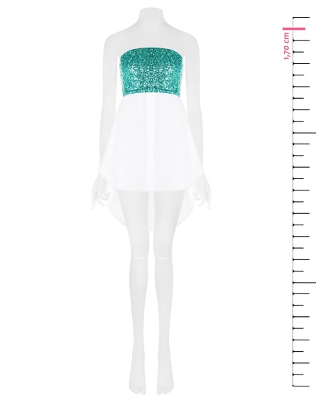 Blouse bustier avec détail recouvert de paillettes Rinascimento