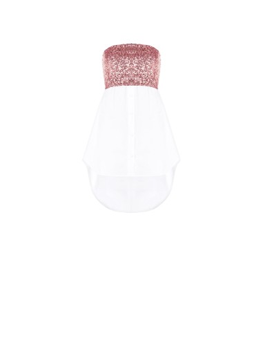 Blouse bustier avec détail recouvert de paillettes Rinascimento