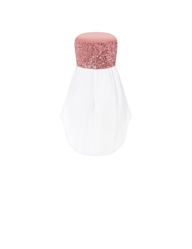 Blouse bustier avec détail recouvert de paillettes Rinascimento